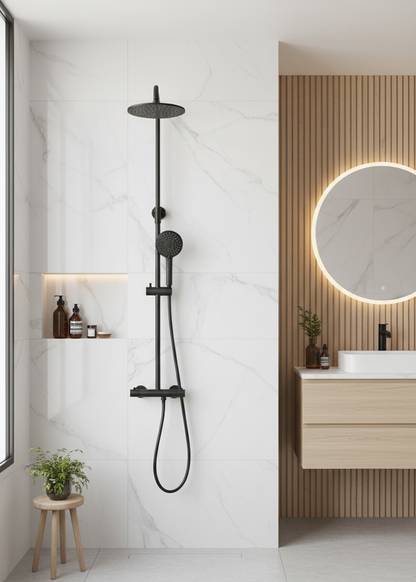 Evora - Thermostatic Brass Shower Column