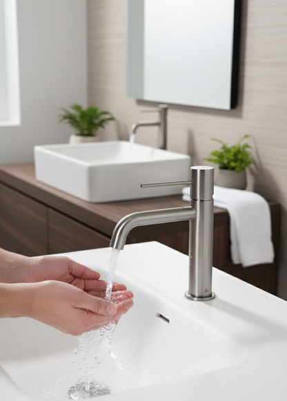 Evora - Brass Basin Tap & Click-Clack Waste Set